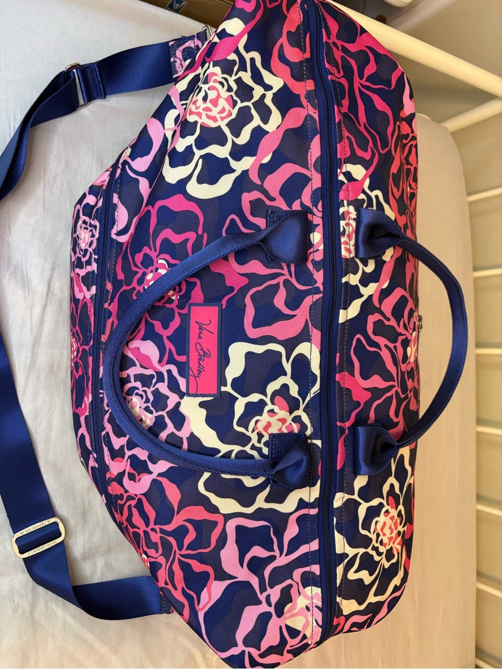 Vera Bradley Pink Floral Expandable Weekender Duffel Travel Bag - Picture 6 of 12